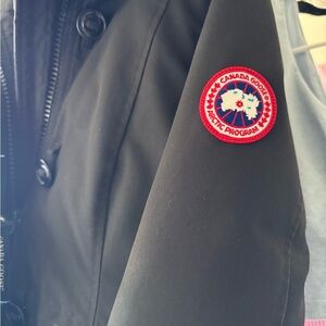 Canada Goose Black Coat with Red Patch